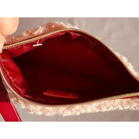 3 for $10 IPSY December 2020‎ Pink Fuzzy With Strap Glam Full Zip Cosmeti… - Picture 3 of 3